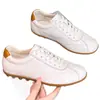 Novos tênis de treino alemães de couro genuíno 2026 para mulheres, feitos de couro bovino de primeira camada, estilo retrô, tênis brancos, sola macia, sapatos casuais versáteis