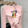 Colección de otoño e invierno: Camiseta interior térmica de manga larga para niños con estampados de dibujos animados, camiseta cálida, top casual y versátil, estilo moderno