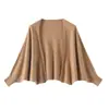 Xale de tricô de cashmere liso, minimalista, versátil, estilo coreano, xale de ar condicionado feminino, peça externa para outono e inverno, estilo novo, mantém você aquecida