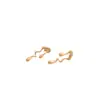 Pendientes de Titanio Retro Versátiles de Moda para Mujer, Geométricos tipo Líquido de Lujo Ligero Temperamento Pendientes de Personalidad Otoño e Invierno