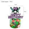 Decoraciones para fiestas de cumpleaños transfronterizas de My World, suministros para fiestas, bandejas de papel, vasos de papel de seda, manteles, cajas de dulces, banderines para tirar