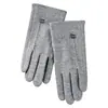 Luvas de Lã e Pelúcia Masculinas para Outono e Inverno para Ciclismo ao Ar Livre, Patinete Elétrico, Luvas Grossas à Prova de Vento com Tela Sensível ao Toque, Dedos Inteiros