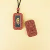 Directo de fábrica: Madera de azufaifo golpeada por un rayo natural, pintada a mano por artesanos, Colgante de Dragón Thangka Talismán Zizhi, suministros taoístas, madera golpeada por un rayo