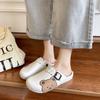 Chinelos Meia Mulher Verão Sapatos de Plataforma e Chinelos Moda Famosos da Internet Versátil Fivela Quadrada Urso Lateral Chinelos Antiderrapantes para Mulher