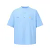 Camiseta Rumei Estilo Retro Americano con Estampado de Letras de Manga Corta para Hombre y Mujer, Top Holgado de Moda Versátil Casual con Cuello Redondo y Media Manga