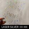 Arte de Uñas Líquido Calcomanía Mariposa Nuevo Hueco Láser Plata Caliente Colorido Delgado Resistente DH Mariposa Adhesivo Calcomanía para Uñas