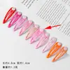 Base de Presilha de Cabelo Gota d'Água 5cm Óleo Colorido BB Clip Acessórios DIY Material Base de Clipe Doce Colorido com Suporte Inferior Branco para Mulheres