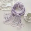 Novo Estilo Lenço Longo de Seda para Mulheres, Lenço de Chiffon 100% Seda de Amora, Versátil e de Alta Qualidade, Lenço de Primavera e Verão, Lenço de Pescoço, Echarpe