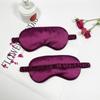 Gafas de viaje directo de fábrica para dormir con sombreado de seda suave sombreado elástico bordado gafas máscara para ojos