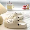 EVA Birkenstock Crocs Verano Nuevo Estilo Moda Divertida Exterior Salir Casual Duradero Suela Gruesa Punta Cerrada Pantuflas Mujer