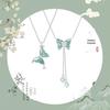 BaObAo Design Original s925 Prata Esterlina Novo Colar de Borboleta de Jade Chinês Feminino Luz Luxo Natural Jade Jóias terno