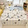 Colcha de Verano de Algodón con Dibujos, Seda Refrescante, Apta para la Piel para Dormir Desnudo, Colcha de Verano de Algodón Puro, Lavable a Máquina, Colcha Fina para Habitación con Aire Acondicionado