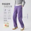 Pantalones Rectos Forrados de Felpa para Niñas Otoño e Invierno 2025 Pantalones Casuales para Niños Mayores Pantalones Ajustados Adelgazantes Engrosados