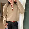 Suéter de Punto Suelto de Manga Larga Estilo Coreano para Mujer, Top Estilo Old Money Otoño e Invierno 92384