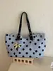 Bolso de Mano de Gran Capacidad a Lunares de Moda para Mujer 2026 Verano Nuevo Estilo Coreano Nicho Bolso de Hombro para Viajes Diarios Bolso Tote
