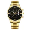 Relógio Popular Masculino Transfronteiriço com Pulseira de Aço, Ponteiros Luminosos, Calendário, Movimento a Quartzo, Relógio de Negócios de Alta Qualidade com Mostrador Grande