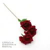 Flor de Rosa de Diamante Artificial de 3 Cabezas para Decoraciones de Boda, Arreglos Florales, Decoración Floral de Cascada de Centro Comercial, Flores Artificiales
