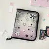 Álbum de Hojas Sueltas de Dibujos Animados a Color A5 Bolsa con Cremallera de PVC para Recibos Postales Álbum de Almacenamiento Álbum de Tarjetas de Abanico de 3 pulgadas