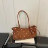 2026 Nuevo Bolso de Mano de Lino de Gama Alta de Nicho con Lunares Versátil para Viajes de Negocios Gran Capacidad Bolso de Hombro Único