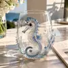 Nuevas copas de vino de vidrio de colores con forma de animal transfronterizas, copas de vino de vidrio de borosilicato alto, vasos para whisky