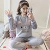 Pijamas Más Vendidos Transfronterizos para Mujer, Otoño e Invierno, Forro Polar Cálido y Dulce, Conjunto de Ropa para el Hogar de Coral Fleece que se Puede Usar Afuera