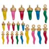 1 Colgante de Verdura Chile de Acero Inoxidable con Recubrimiento Electroforjado al Vacío y Esmalte de Colores Accesorio para Joyería DIY