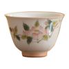 Mesa de Hielo Color Bajo Cubierta Camelia Pintado a Mano Cerámica Pastel Taza de Té Kung Fu Juego de Té Kung Fu Taza de Té Taza Yulan Hogar