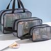 Bolsa Cosmética Portátil de Malha de Nylon para Artigos de Higiene Pessoal e Viagem Repelente à Água, Respirável e de Alto Valor