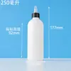 Botella de Exprimidor Portátil con Punta Fina al por Mayor 30ml 50 100ml Blanca HDPE Tapa de Gel Punta Fina de Plástico para Exprimir