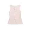 Comercio Exterior 2024 Otoño Nuevo Estilo Europeo y Americano para Mujer Elegante Calle Chaleco de Punto de Botón Sencillo Top 4192100