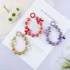 Nuevo Colgante de Llavero con Lazo de Cuentas de Colores Galvanizado para Funda de Teléfono, Pulsera DIY, Llavero de Cuentas de Cristal, Colgante para Bolso