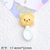 Cuchara de Oso Linda Dibujo Animado Accesorios de Pegamento de Crema Hebilla para Zapatos con Agujero Material Accesorios de Resina Joyería DIY Pasador de Pelo
