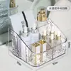 Caixa de Armazenamento de Cosméticos de Luxo Leve para Mesa de Maquiagem de Desktop, Batom, Produtos de Skincare, Acrílico com Padrão de Ondas de Água, Rack de Armazenamento de Grande Capacidade