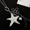 Collar de Estrella de Mar Estilo Chica Picante Dulce y Fresca, Colgante Largo de Personalidad Retro de Nicho de Gama Alta, Accesorio Versátil de Moda Producto Nuevo