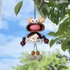 Nuevo modelo de robot rana colgante de muñeca de cáscara de fruta, producto terminado hecho a mano creativo, accesorio de llavero de campanilla de viento de cáscara de fruta de planta