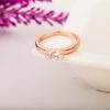 Anillo de oro rosa con circonita de comercio exterior europeo y americano, anillo de diamantes de moda personalizado, joyería al por mayor, joyería de mano