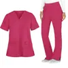 Vestimentas Cirúrgicas Transfronteiriças Temu, Uniformes de Médico, Uniformes de Enfermagem Hospitalar, Conjuntos Scrubs, Conjuntos Separados Unissex