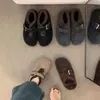 Zapatos planos Mary Jane de punta profunda, punta redonda, negros, forrados de felpa, nuevo estilo otoño/invierno para mujer, retro, cálidos y cómodos, sin cordones