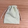 518355 Pantalones de Estilo Japonés Sencillos de Cuadros Pequeños con Cordón y Bolsillo con Solapa Bolsa de Almacenamiento con Cordón Estilo Bosque Bolsa de Artículos de Tocador Fresca Almacenamiento Exterior