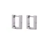 Pendientes Cuadrados Geométricos de Acero Inoxidable con Forma de Corazón y Estrella de Cinco Puntas Europeos y Americanos Transfronterizos para Mujer, Joyería de Oreja Versátil Simple y Elegante al por Mayor