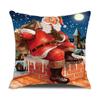 Cojín Navideño Europeo de Amazon Creativo para el Hogar Lino Felpa Corta Funda de Cojín para Cama Mesita de Noche Sofá Venta al por Mayor