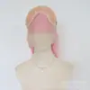 Peruca para mulheres, rosa claro, repartição livre, cabelo longo e cacheado, ondas grandes, natural, volumosa, moderna, europeia e americana, transfronteiriça, cobertura completa da cabeça