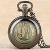 Reloj de Bolsillo Vintage Mediano Harry Potter Plataforma 9 3/4 Parche DIY Reloj de Bolsillo de Cuarzo en Stock para Entrega Inmediata