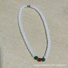Cuentas Redondas de Seda Dorada Jade de Alta Calidad #8 Collar de Jade Blanco Imitación Joyería de Exhibición Tienda en Línea Transmisión en Vivo Collar de Bienestar Jadeíta