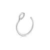 Onda térmica acero de titanio perforado zirconio ultrabrillante clavo de oreja clavo de oreja pequeño clavo de oreja invisible clavo de nariz anillo de nariz joyería