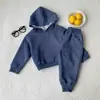 Conjunto de sudadera con capucha para niños, sudadera tie-dye de moda para niños y pantalones de chándal, conjunto de dos piezas con sudadera con capucha tipo pullover para bebé, otoño e invierno