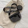 Bolso de diamantes completo para mujer 2023 Otoño Nuevo estilo occidental versátil semicírculo bandolera moda casual pedrería bolso de silla