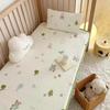 Sábana de algodón para cuna de bebé, sábana de algodón para bebé, funda de cama con costuras, funda de cama antideslizante, tapete pequeño para niños de jardín de infantes