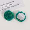 25mm tela de felpa esponjosa colorida botón de metal parche tocado horquilla pendientes accesorios de joyería diy femeninos