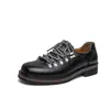 Zapatos de cuero de negocios para hombre de gran tamaño transfronterizos, nuevos zapatos de cuero con punta ancha para hombre de comercio exterior, zapatos de cuero casuales de moda retro y modernos